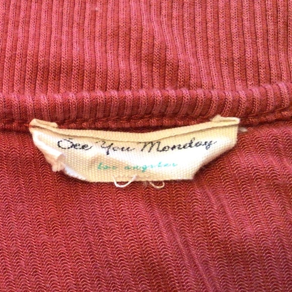 See You Monday Babydoll Coral/Pink Mini Dress Size S - Picture 3 of 4